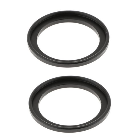 2x 교체 48mm-42mm 카메라 스텝 다운 링 어댑터 필터, 설명, 블랙, 합금