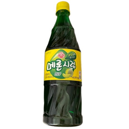 오뚜기 메론시럽 멜론시럽 1kg 대용량 업소용 식당용 슬러시, 8개
