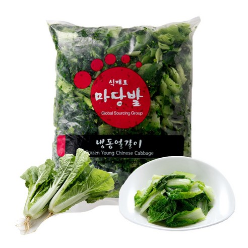 마당발 냉동 배추 얼갈이 1kg, 단품, 1개