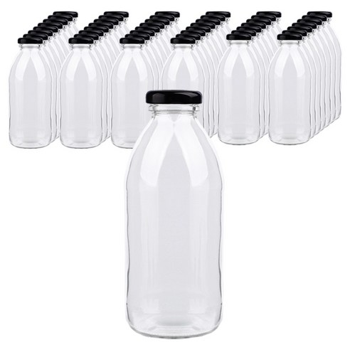 가인글로벌 밀크티500 유리병, 38러그캡 (블랙), 47개, 500ml