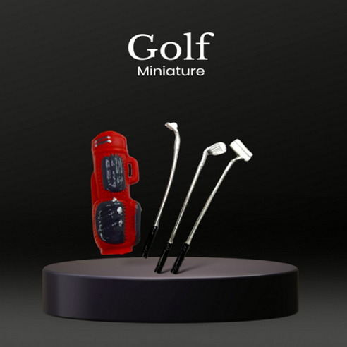 납골당 꾸미기 골프백 미니어처 골프채 미니어쳐 봉안당꾸미기 golf 납골당장식 봉안당장식 추모장식, 레드
