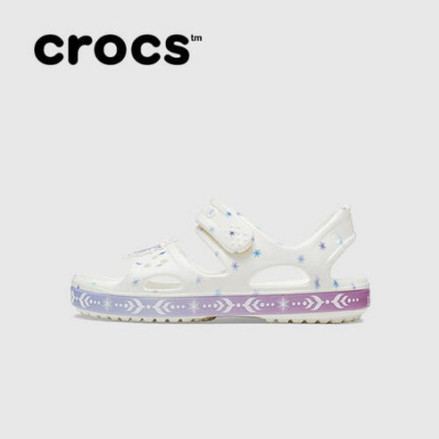 크록스 [공식] 키즈 크록밴드 겨울왕국 펀랩 화이트 크록스c8
