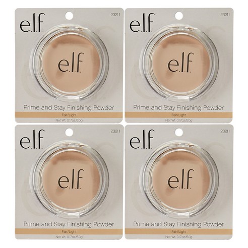 elf 프라임 앤 스테이 피니싱 파우더 5.0g, Fair/Light, 4개