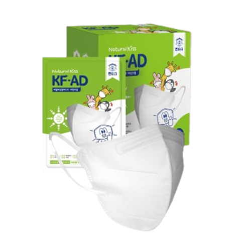 국산 찐마스크 KF94 KFAD 50입 대형 중형 소형 2D 여름용마스크 귀안아픈마스크 부리형마스크, 화이트(50매), KFAD 소형, 50개