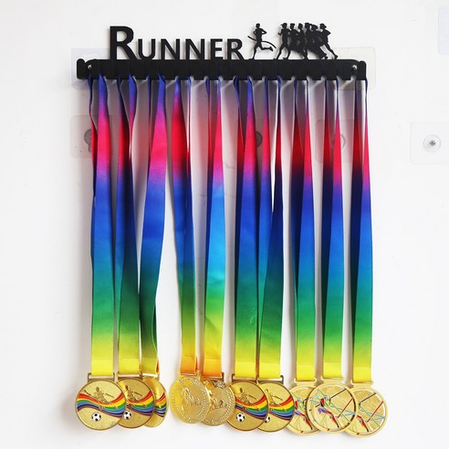 땀과 열정의 기록, 이방가치 러닝 마라톤 메달 거치대로 빛나는 순간을 영원히