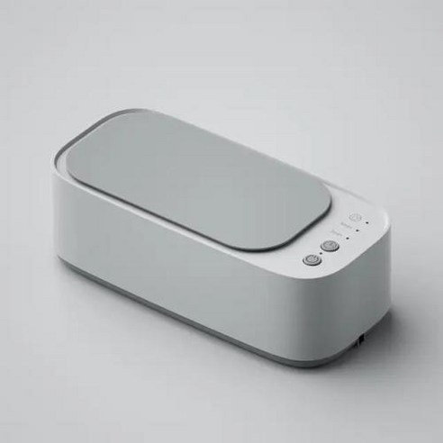 초음파 안경 세척기 휴대용 세척 클리너 샤오미 청소 기계 고주파 쥬얼리 욕조 45kHz, 1) Grey