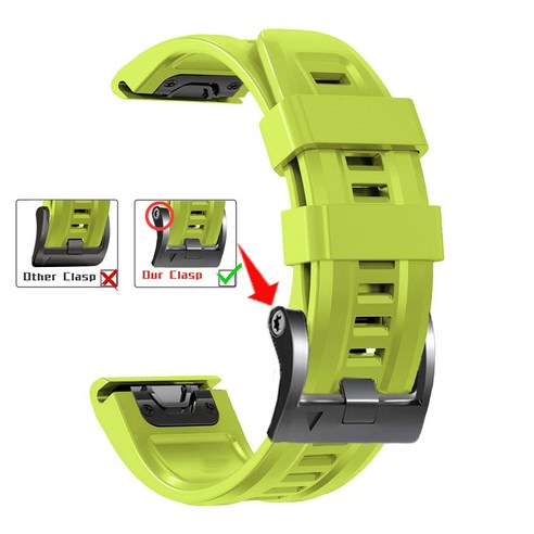 때문에 Garmin Descent G1 Mk1 Mk2 Mk2i 스트랩 Quick Fit 22mm 26mm 고품질 실리콘 손목대 가민 시계대, #7