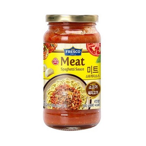 오뚜기 프레스코스파게티소스 미트 600G 캠핑요리 야식 자취템 요리레시피, 2개