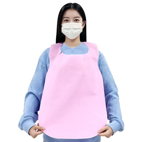 웨어리스 일회용 앞치마 라이트 1000매 / 식당 손님용 앞치마, 핑크, 2세트