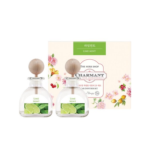 더허브샵 샤르망 자동차 디퓨저 50ml, 라임민트(2개입), 1세트
