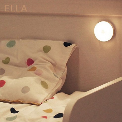 ELLA 무선 LED 충전식 밝기 조절 미니 조명 무드등 수면등 수유등 취침등 자석 부착 붙이는 조명 핑크(주백색)
