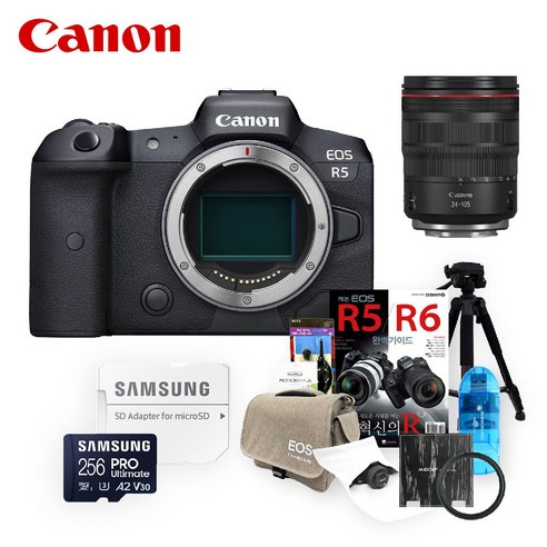 [국내정품/AS가능] 캐논 EOS R5 + 24-105 F4 KIT + 256GB 풀패키지, R5 + 렌즈키트