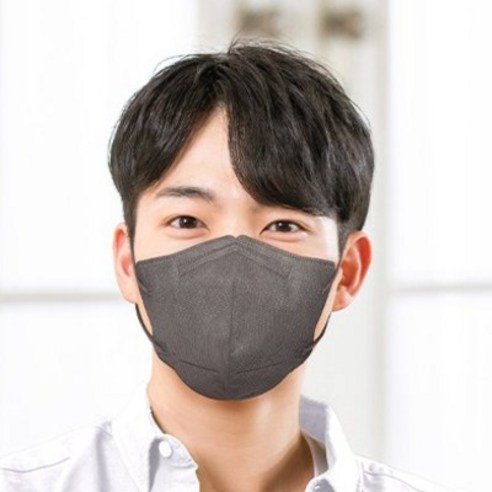 에어에이드 새부리형 퍼스널 컬러마스크 중형, 5개입, 10개, 다크그레이