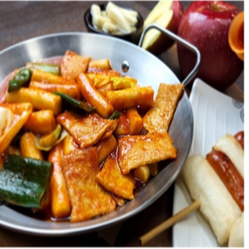 아빠네 사과떡볶이 애플 야식 간편식 밀키트, 2개, 380g