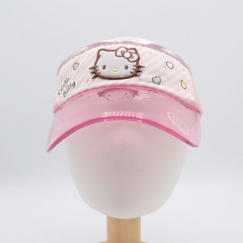 헬로키티 썬캡 자외선차단캡 모자 썬햇 햇빛가리개 UV차단 어린이 키즈 여아 아동 물놀이 선캡 여름 챙모자