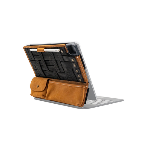 tinyRigs oriGrid Classic Leather Bound for 12.9" iPad Pro 아이패드 매직키보드와 호환되는, Black Lining