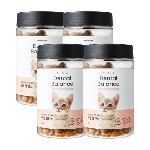 프렌냥 덴탈밸런스 고양이 구강질환 케어 간식, 닭고기맛, 80g, 4세트