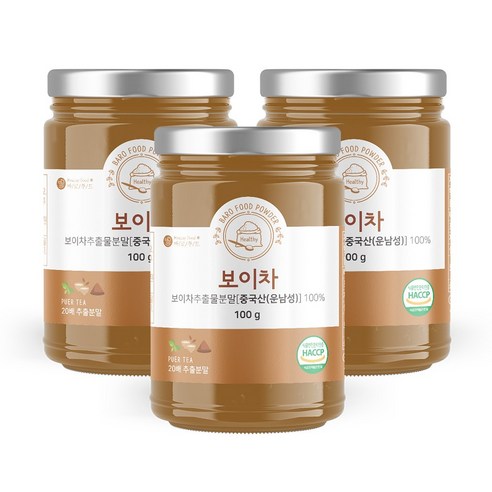 바로푸드 보이차 분말 100g, 1개입, 3개
