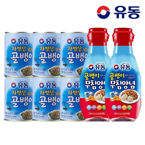 유동 [유동] 자연산골뱅이 300g x6개 +무침양념 320g x2개, 단일속성, 1개