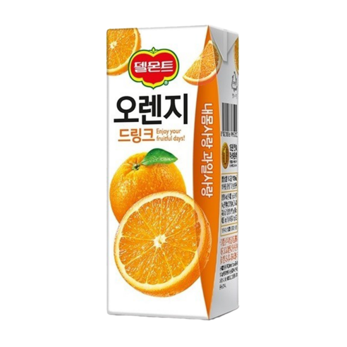 델몬트 드링크 오렌지, 190ml, 88개