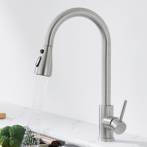 주방에 감성을 더하다: 준앤코 리비앙-S1 싱크대 수전, 빛나는 스테인리스의 향연 씽크대수전