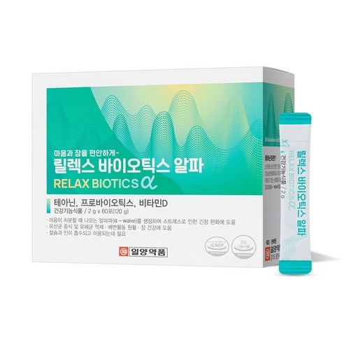 일양약품 릴렉스 바이오틱스 알파 L-테아닌 유산균 2개월분, 1개, 120g