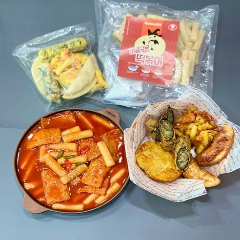 기타 해썹인증 매콤국물떡볶이 (435g/2인분)+모듬튀김, 상세페이지참조, 1개, 435g