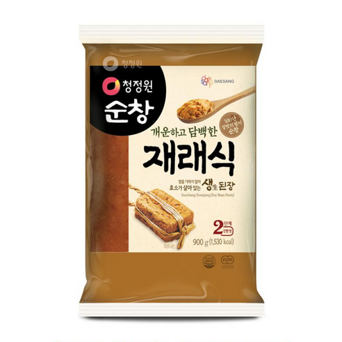 청정원순창 개운하고 담백한 재래식 생된장, 900g, 1개