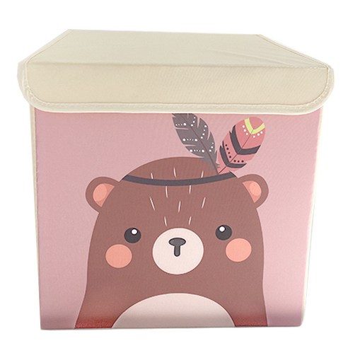 뚜뚜아트 장난감 정리함 장난감 수납함 뚜껑형 다용도정리함, 17. 갈색곰-웨더