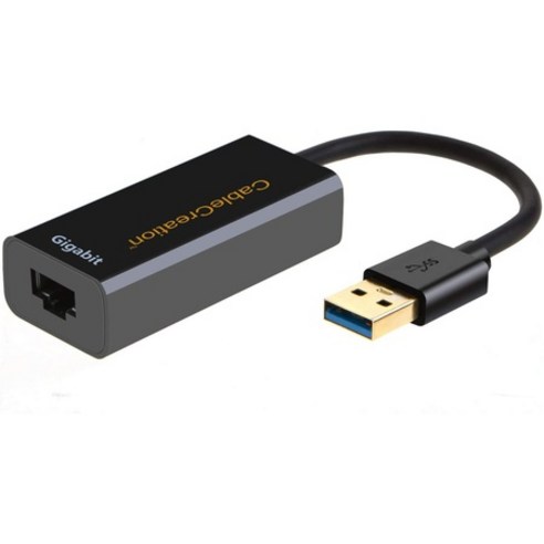 일본직발송 3. USB LAN 어댑터 CABLECREATION 초고속 USB 3.0 TO RJ45 기가비트 이더넷 어댑터 101001000, 1 병  블랙 1_Select Option, 상세 설명 참조0, 상세 설명 참조0 u1gefm네트웍스아이피타임기가랜카드 Best Top5