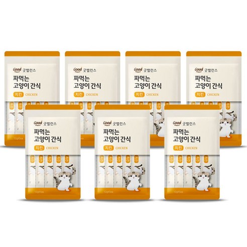 굿밸런스 짜먹는 고양이 간식 12g x 5p, 치킨, 7개입