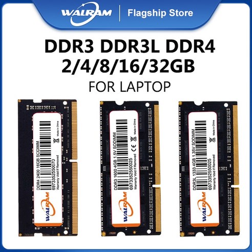 WALRAM memoria ram ddr3 8gb 1600mhz ddr4 3200mhz 2666mhz ecc reg ddr3l 16gb 32gb 노트북 컴퓨터 메모리 모듈 sodi, 02 DDR3L 4GB 1866 1.35V