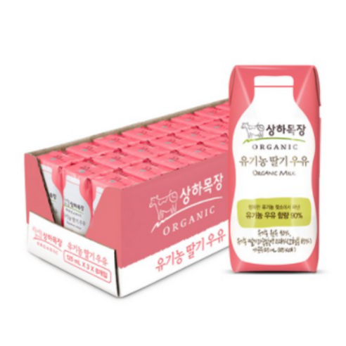 상하목장 유기농 딸기우유, 125ml, 144개