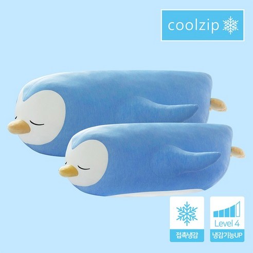 [VIP] 슈퍼쿨 냉감 펭귄 냉귄이 바디필로우 쿠션 2size, 펭귄 75x30x25cm