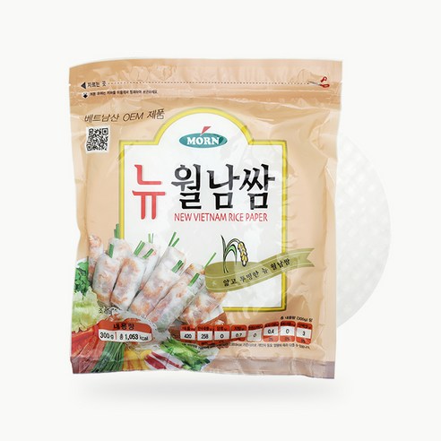 뉴 월남쌈 18cm 원형 300g 라이스페이퍼 집들이 음식, 1개