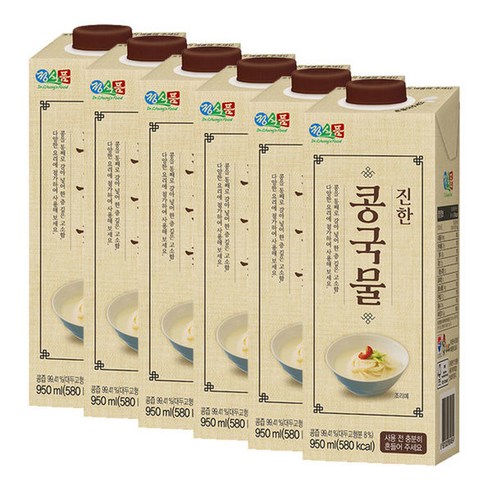 정식품 진한 콩국물 950ml X 6팩, 6개