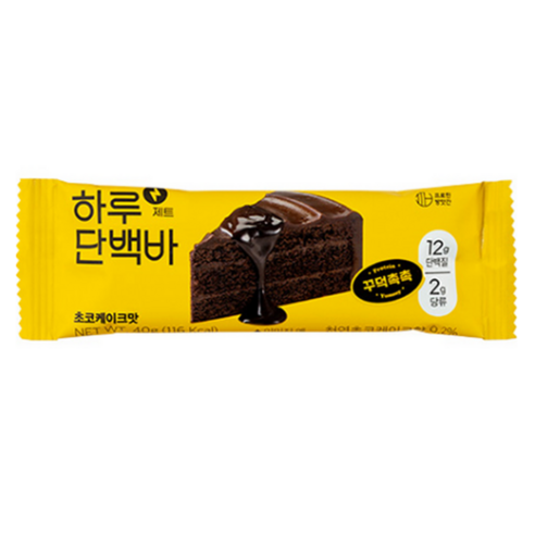 프로틴방앗간 하루단백질바 제트 초코케이크맛, 40g, 12개