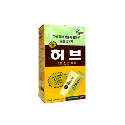 동성 허브 포비건 옺안타는 스피디 염색약 1호 네추럴 블랙(진한 흑색) 단품, 1개