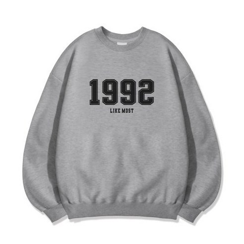 라이크더모스트 1992 오버핏 스웨트 셔츠 멜란지