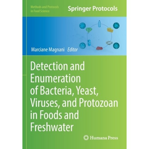 (영문도서) Detection and Enumeration of Bacteria Yeast Viruses and Protozoan in Foods and Freshwater Paperback, Humana, English, 9781071619346