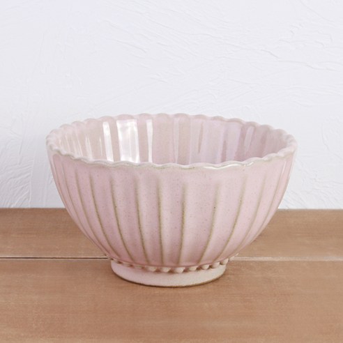 VBC CASA 폰다코 스트라이프 서빙볼(16cm), 1개, 핑크