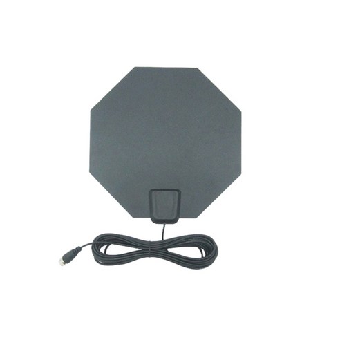 블랙 디지털 실내 HDTV 안테나 USB 전원 TV 증폭 안테나, 25 마일, 구리