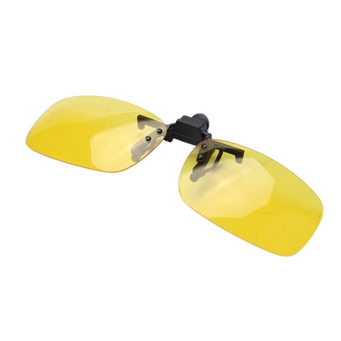 사각형 맑은 노란색 렌즈 밤 비전 운전 안경에 무심한 클립