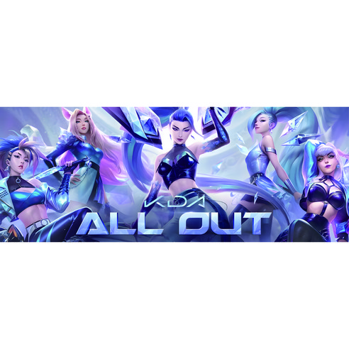 올인몰 리그오브레전드 장패드 롤 마우스패드 게이밍장패드 미끄럼방지, 1개, 옵션 2. KDA ALL OUT