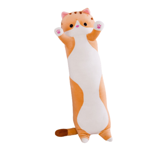 Haengbuk 고양이 바디필로우 인형 귀여운 베개 캐릭터 롱쿠션 생일 선물