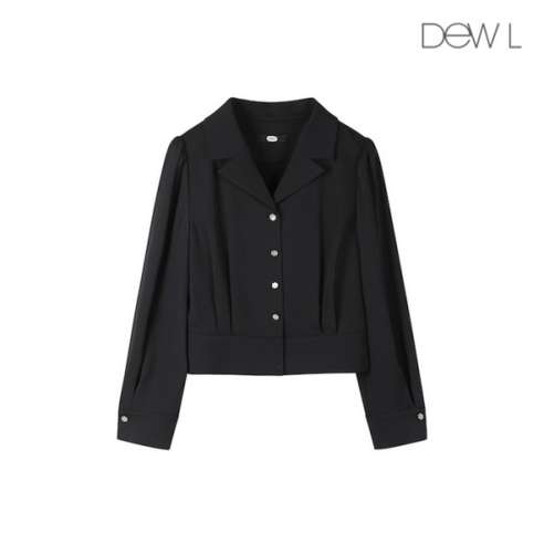 듀엘 블라우스 오픈카라 셋업 BK_L1PSC011