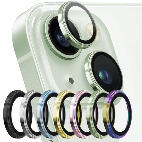 아이폰15 카메라  고부기 아이폰 호환 카메라 메탈링 렌즈 강화유리 보호필름 1매, 1개입