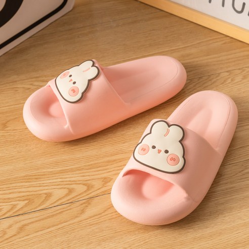 똥 밟는 느낌 슬리퍼 여름커플 실내용 실내화 에바 쿨링 슬리퍼 욕실 목욕 외 착용, 핑크[구두토끼], 36-37[정사이즈]
