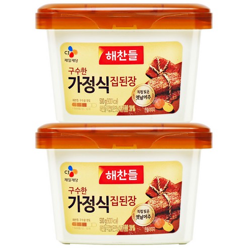해찬들 구수한 가정식 집된장, 500g, 2개