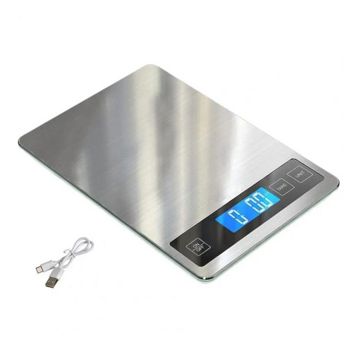 디스플레이 주방 체중계 고화질 나이트 비전 고정밀 충전식 디지털, 1개, 1.A